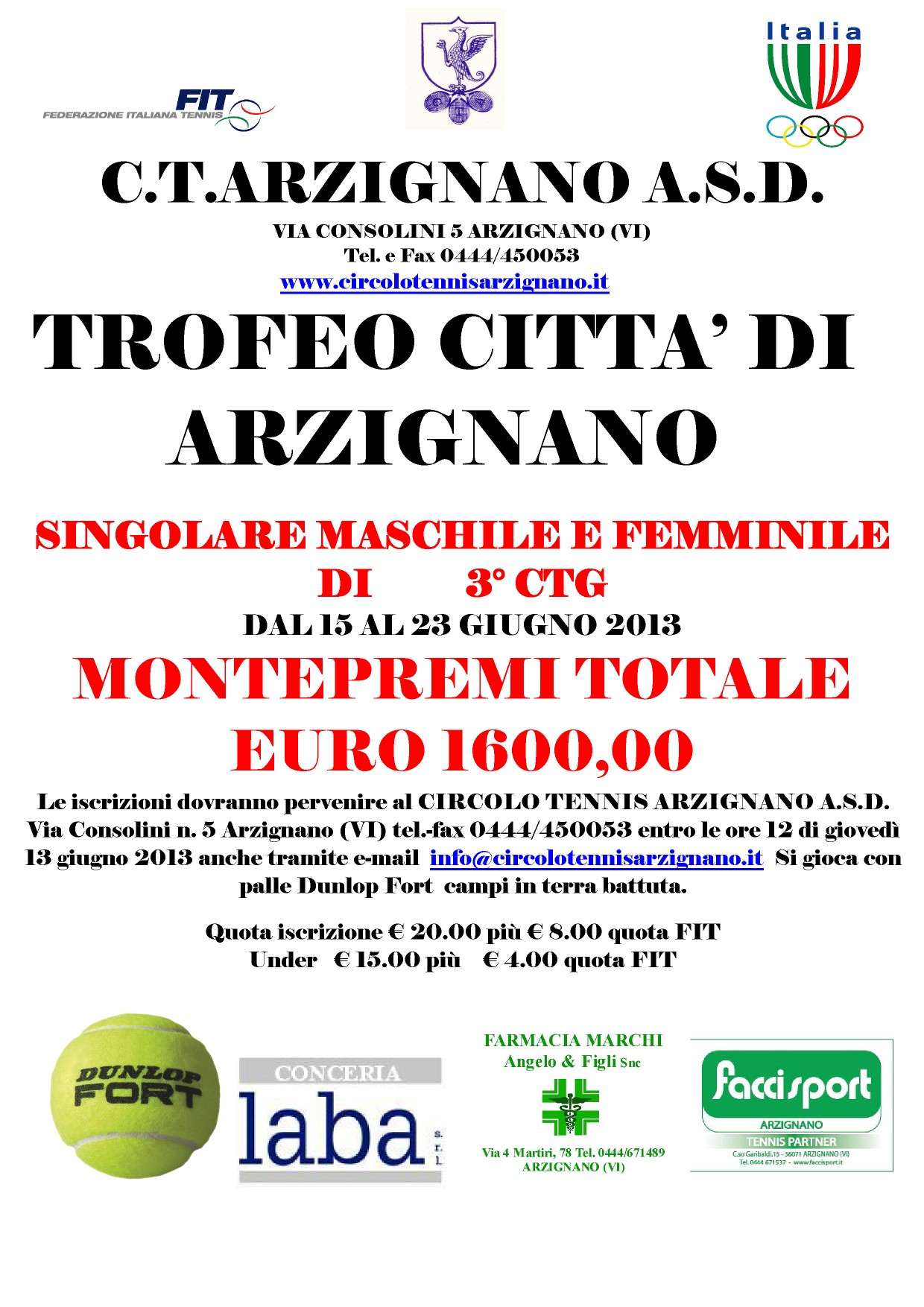 Rid. LOCANDINA TORNEO 3 m f 2013