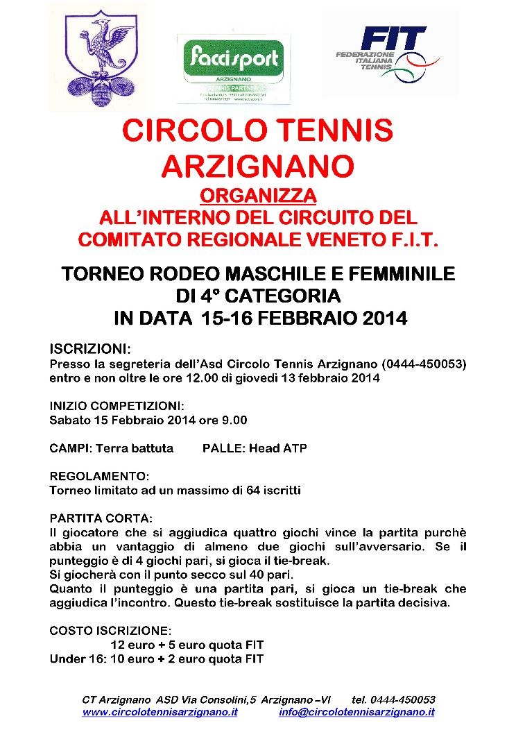 Torneo RODEO 15-16 Febbraio 2014 loc